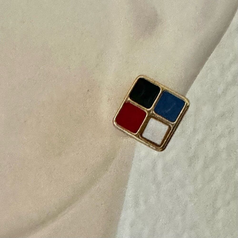 Ann Taylor colorful post checkered earrings